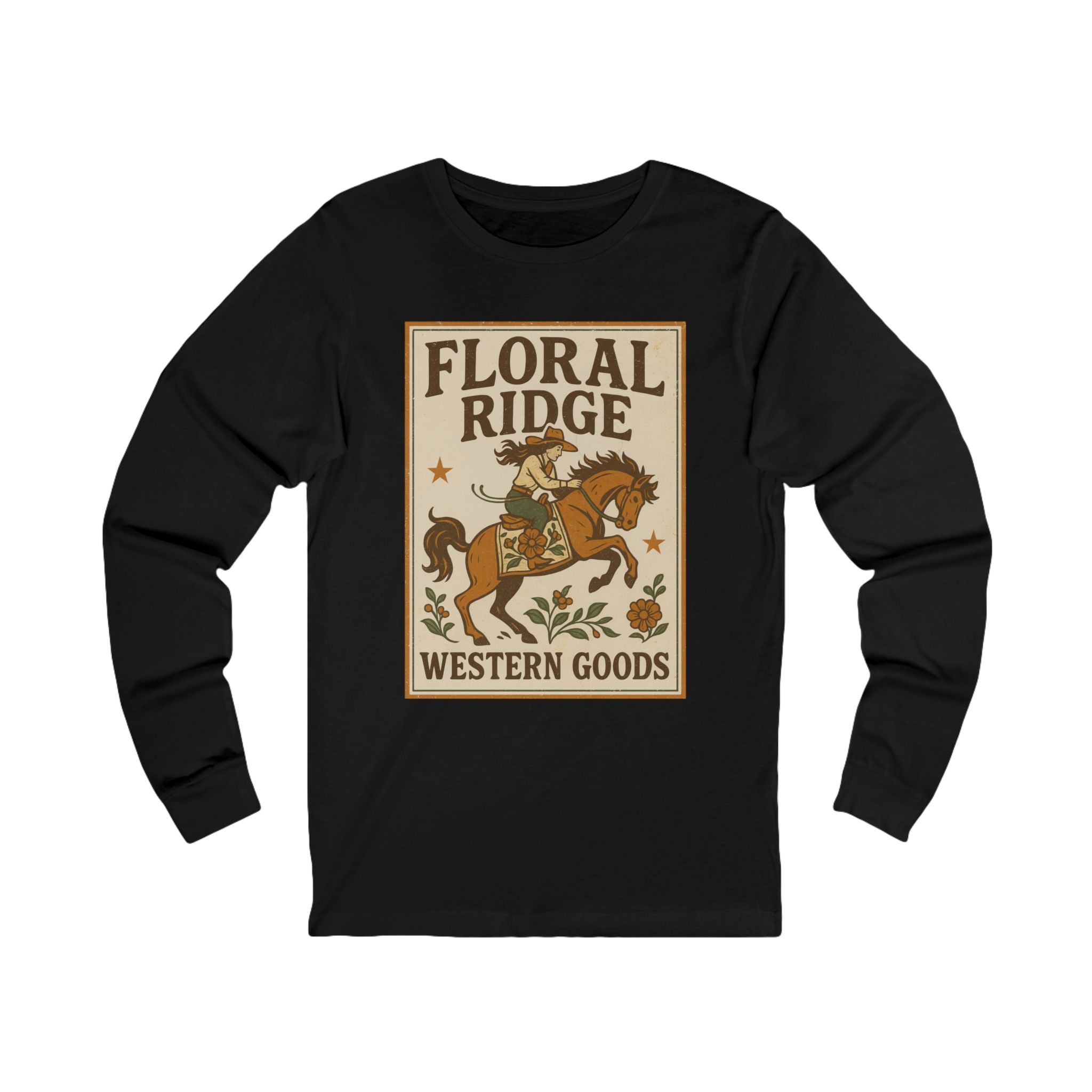 Floral Ridge Vintage Long Sleeve Tee | Western-Inspired Apparel