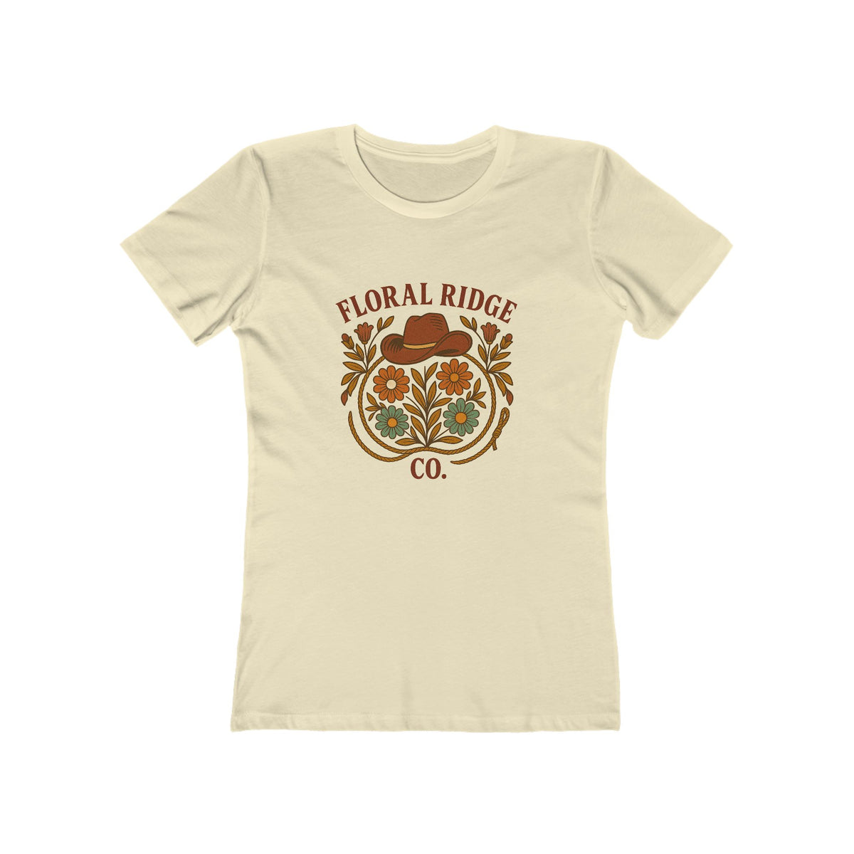 Floral Ridge Boyfriend Tee | Rustic Western Everyday Tee