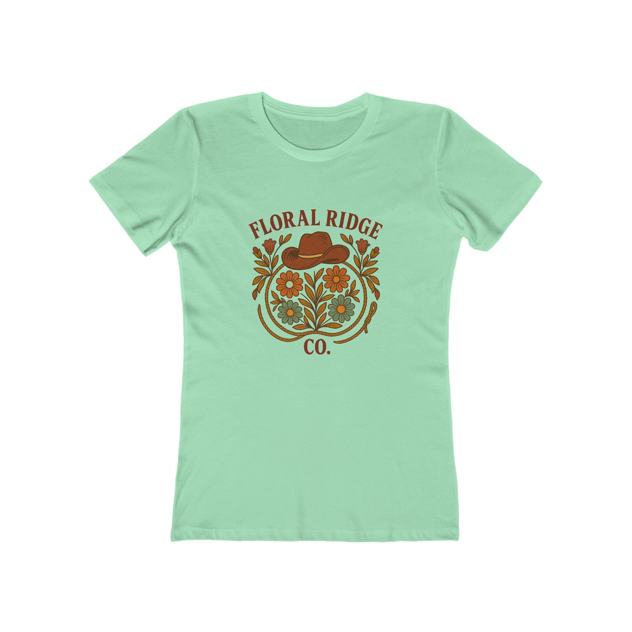 Floral Ridge Boyfriend Tee | Rustic Western Everyday Tee