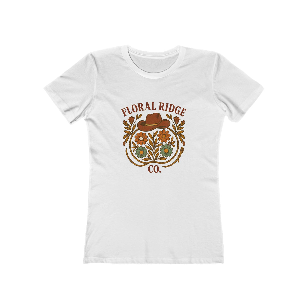 Floral Ridge Boyfriend Tee | Rustic Western Everyday Tee