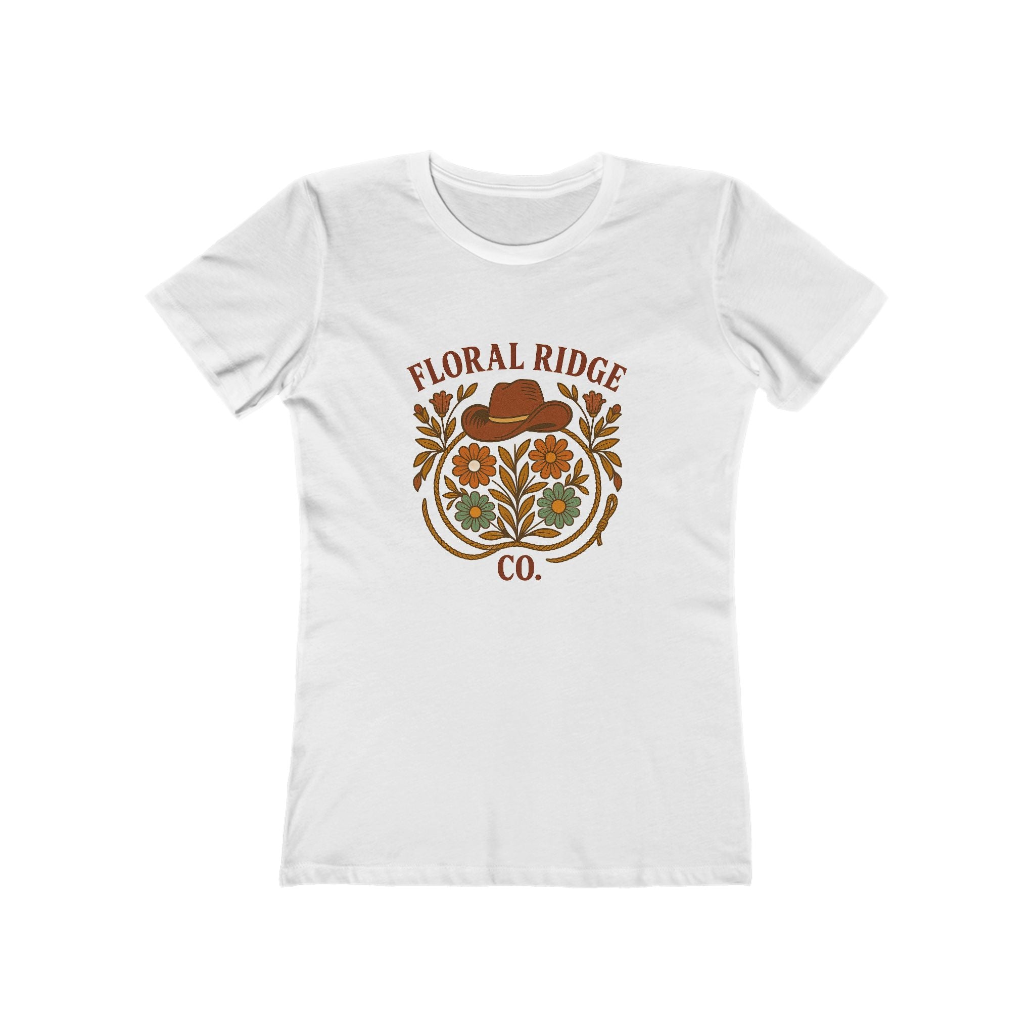 Floral Ridge Boyfriend Tee | Rustic Western Everyday Tee