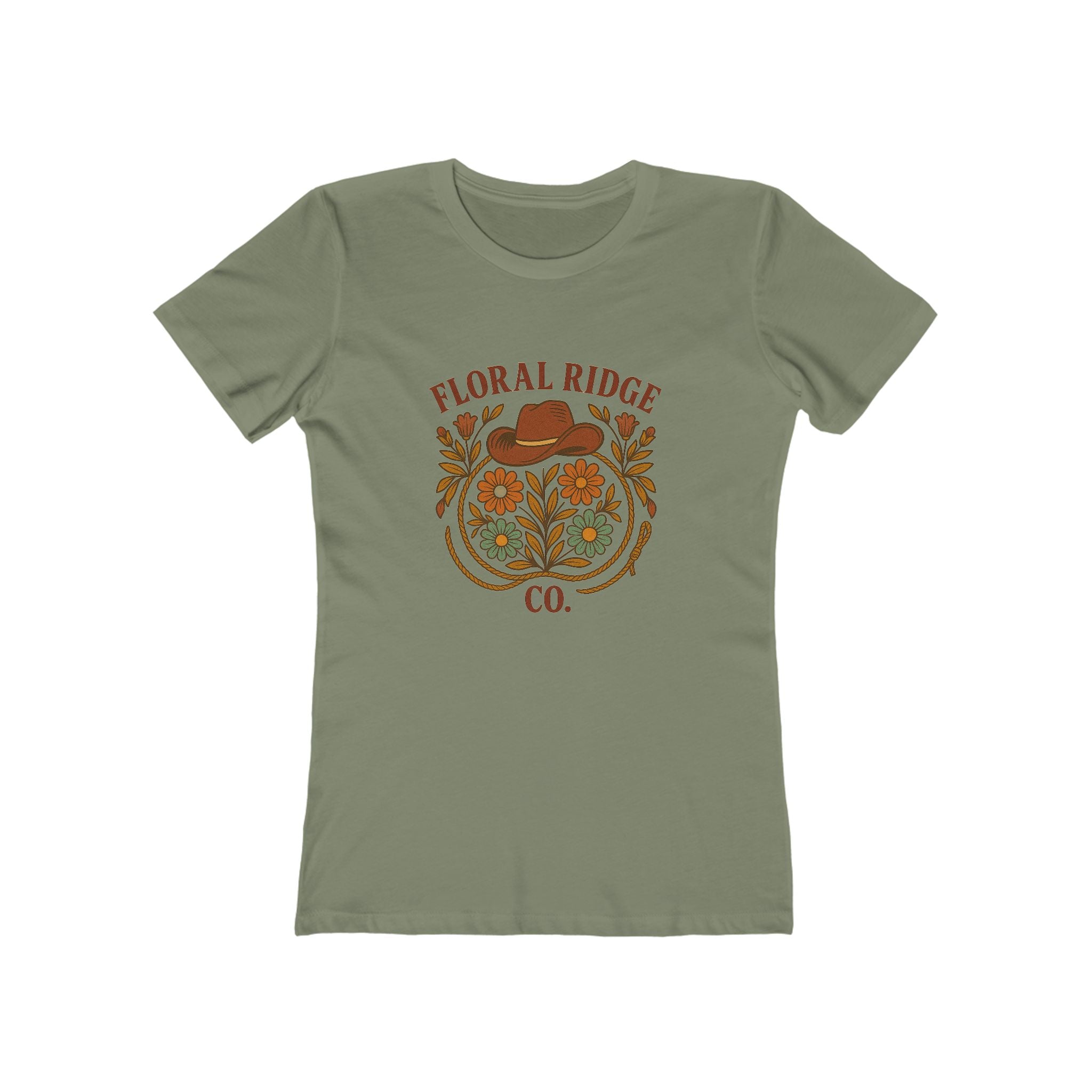 Floral Ridge Boyfriend Tee | Rustic Western Everyday Tee