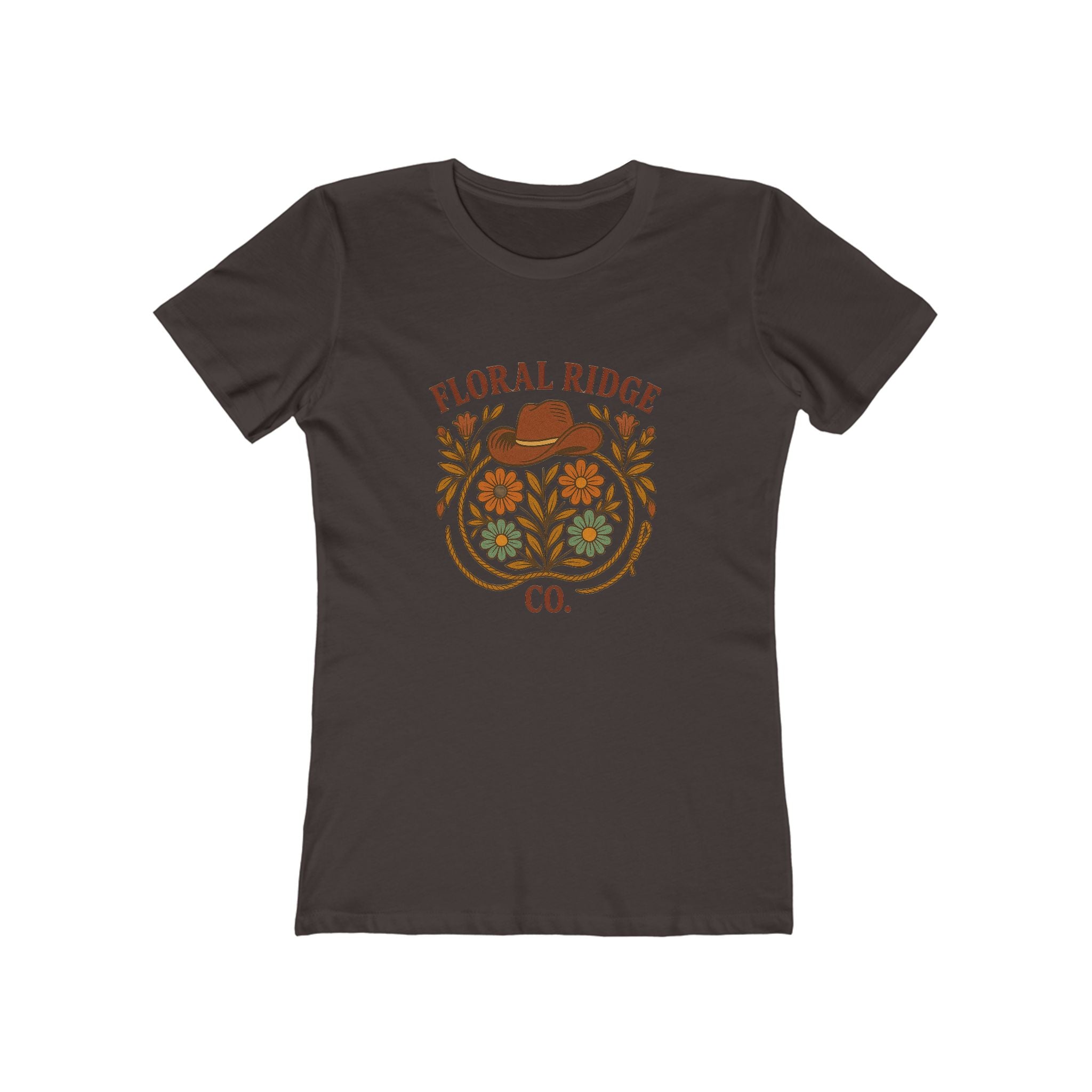 Floral Ridge Boyfriend Tee | Rustic Western Everyday Tee