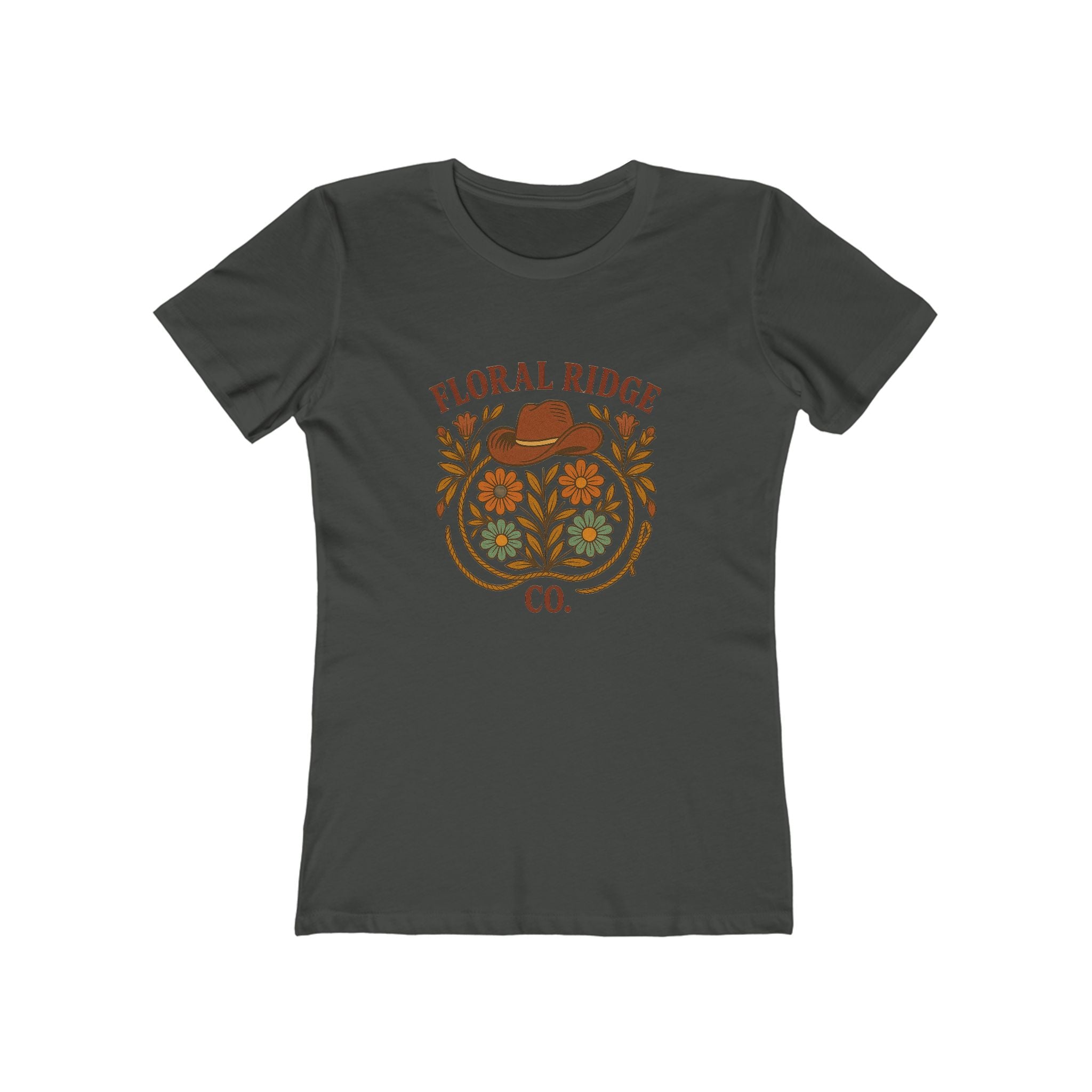 Floral Ridge Boyfriend Tee | Rustic Western Everyday Tee