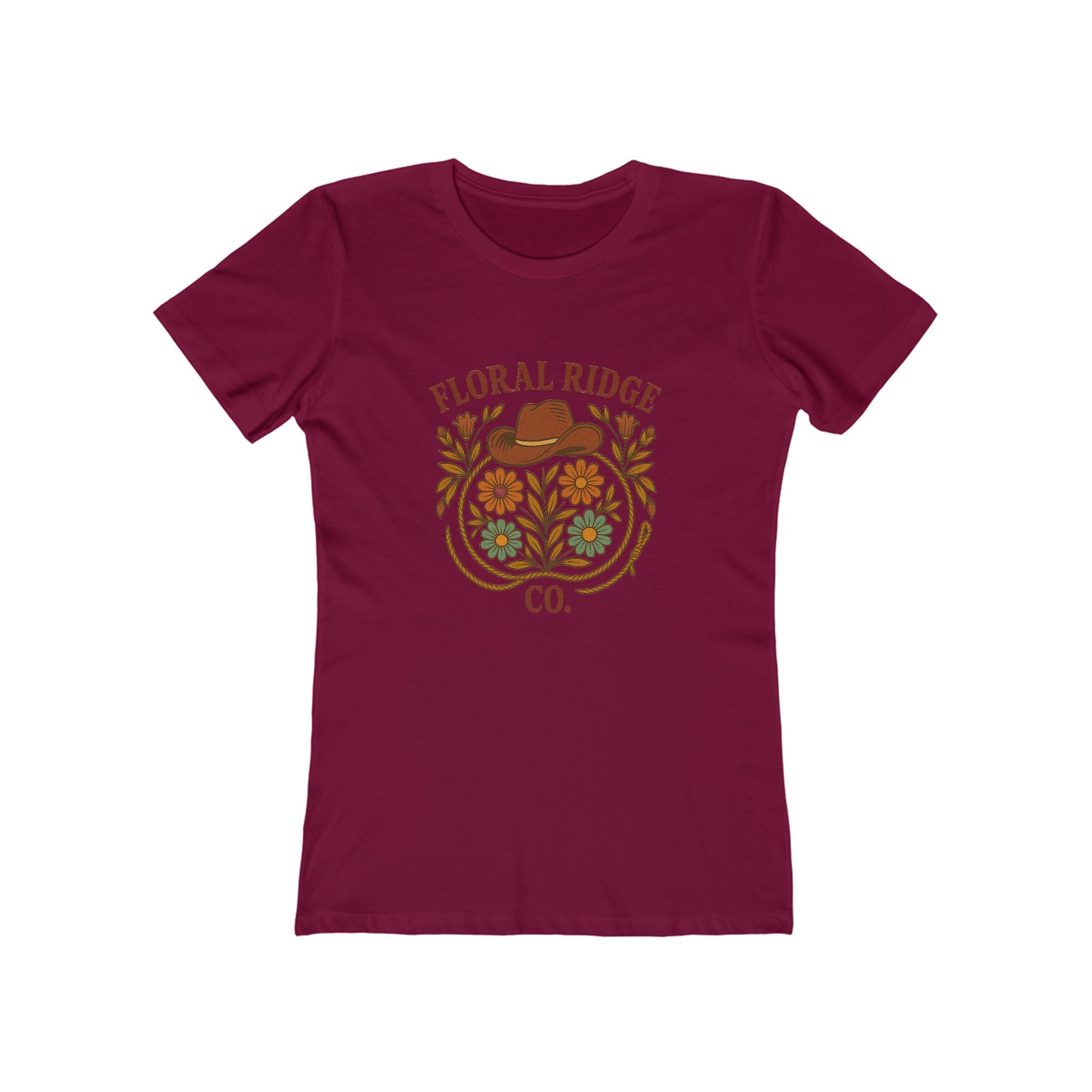Floral Ridge Boyfriend Tee | Rustic Western Everyday Tee