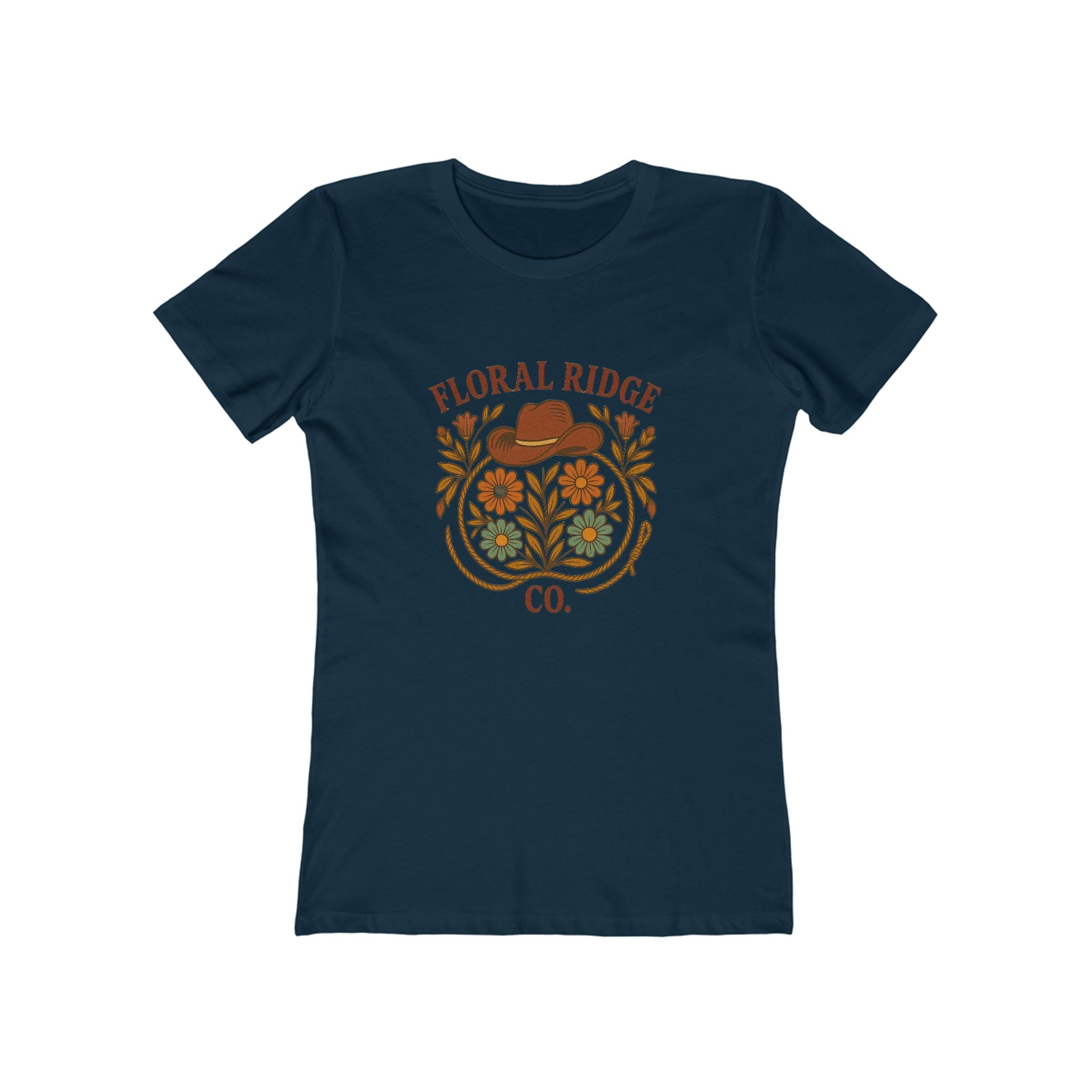 Floral Ridge Boyfriend Tee | Rustic Western Everyday Tee