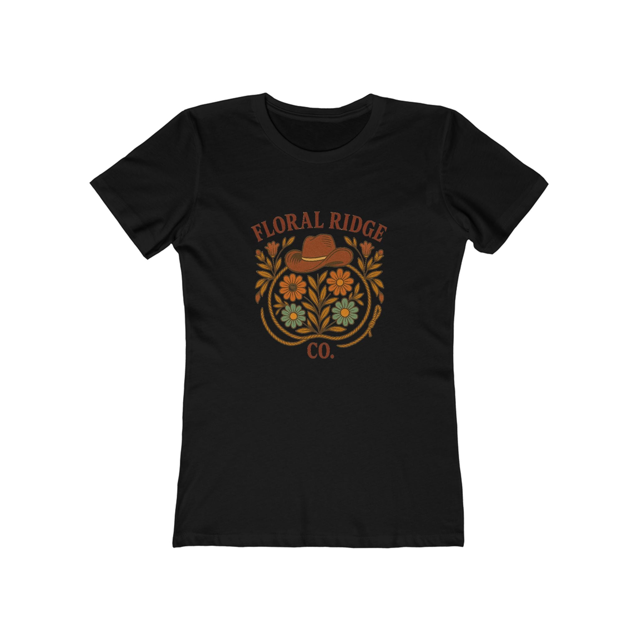 Floral Ridge Boyfriend Tee | Rustic Western Everyday Tee