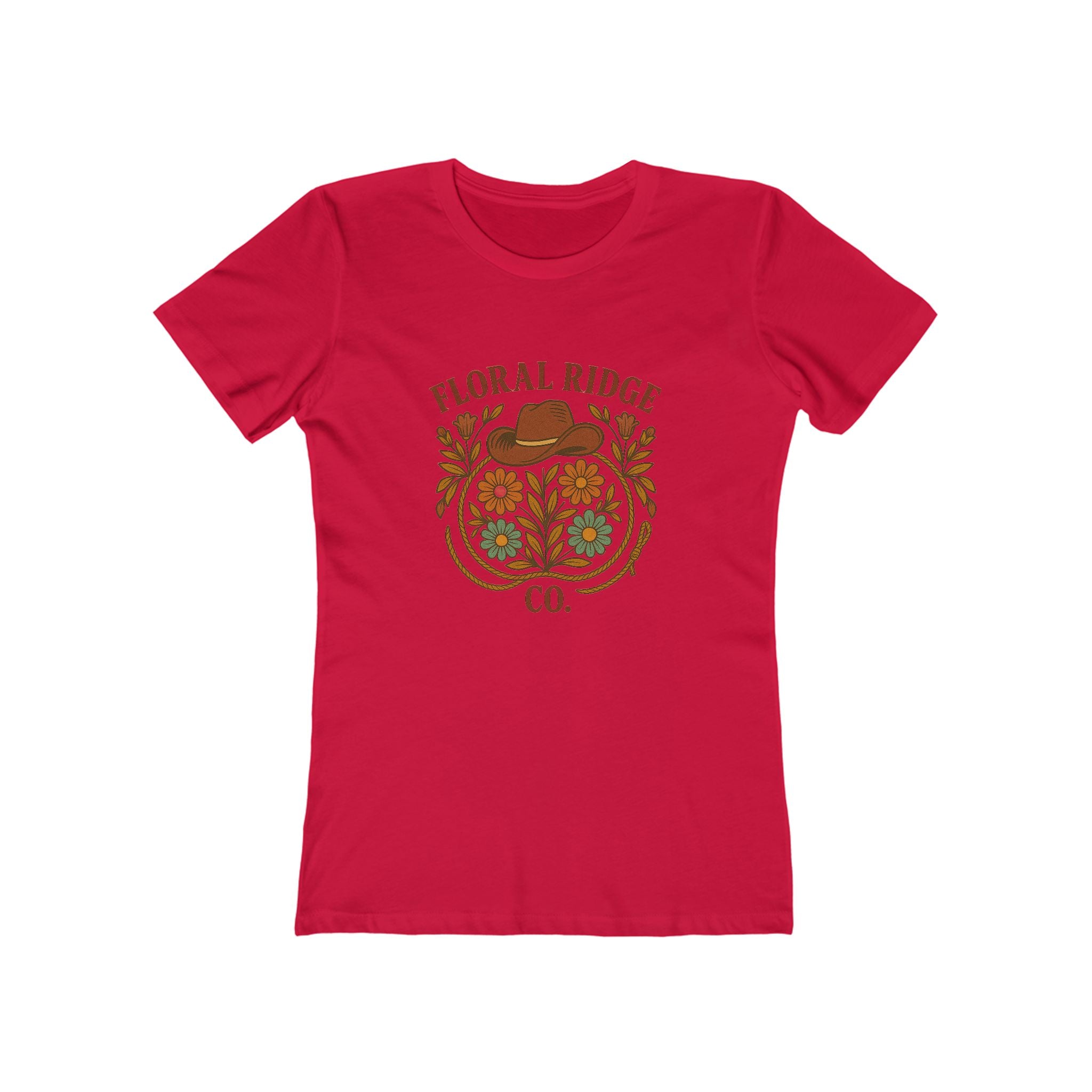 Floral Ridge Boyfriend Tee | Rustic Western Everyday Tee