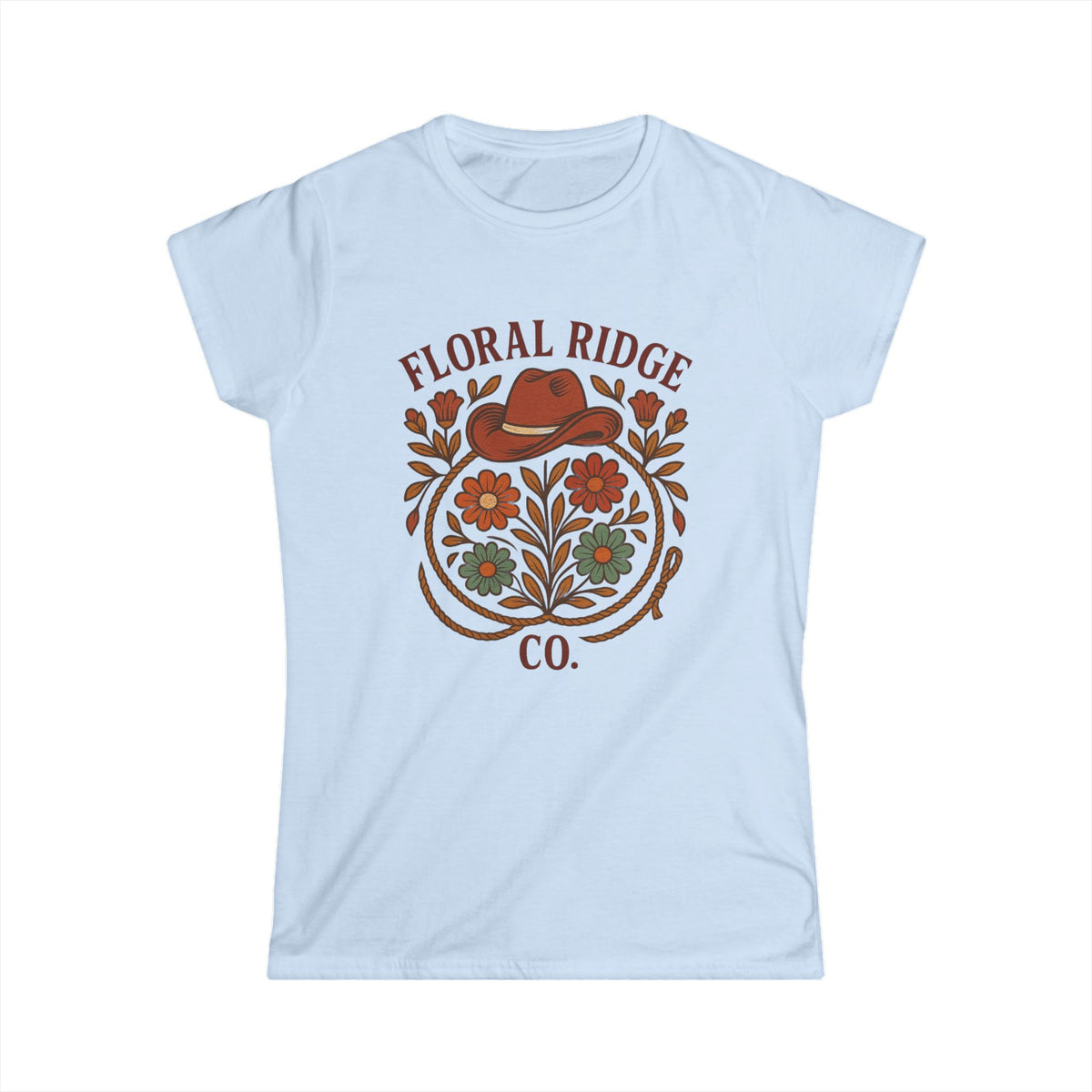 Floral Ridge Boyfriend Tee | Rustic Western Everyday Tee