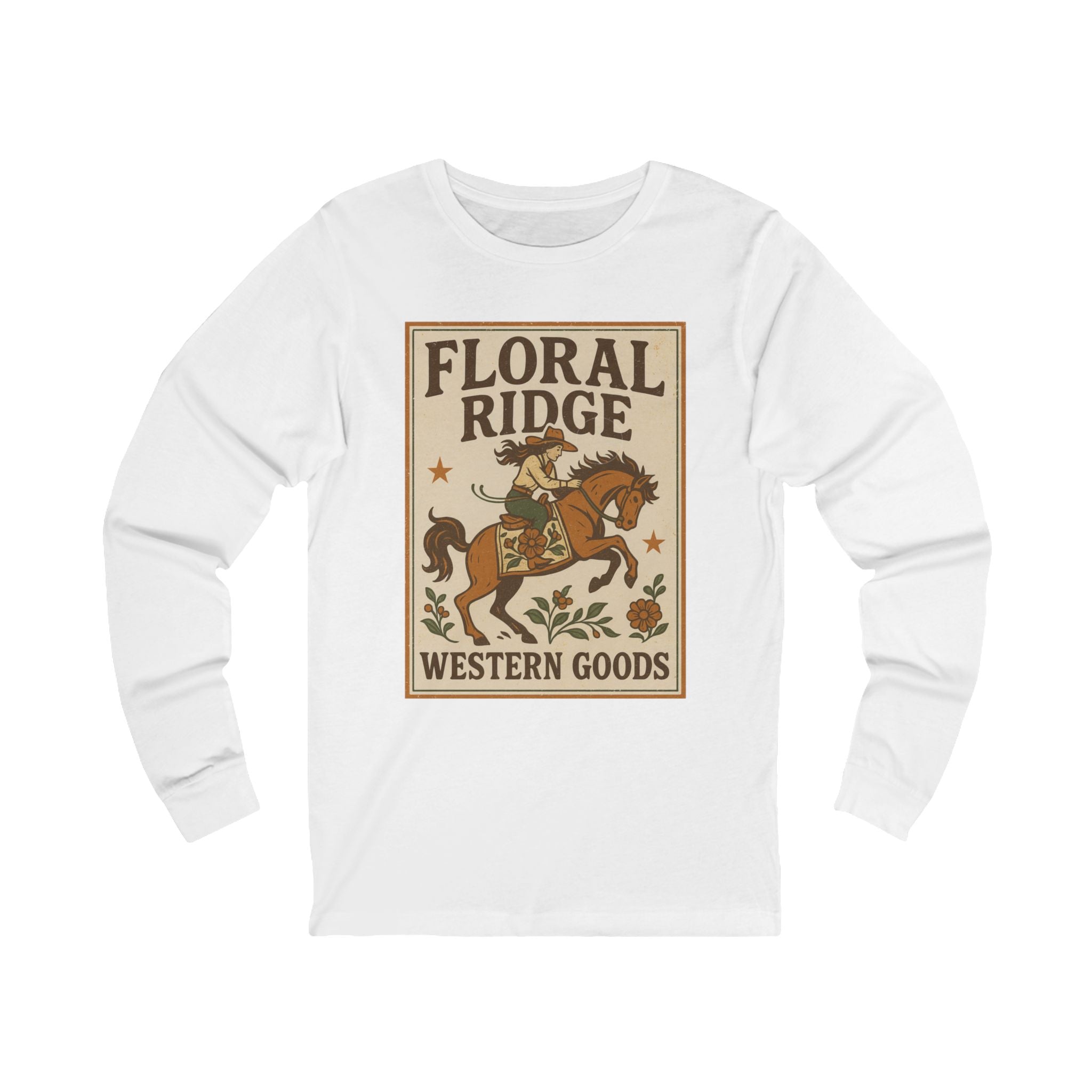 Floral Ridge Vintage Long Sleeve Tee | Western-Inspired Apparel