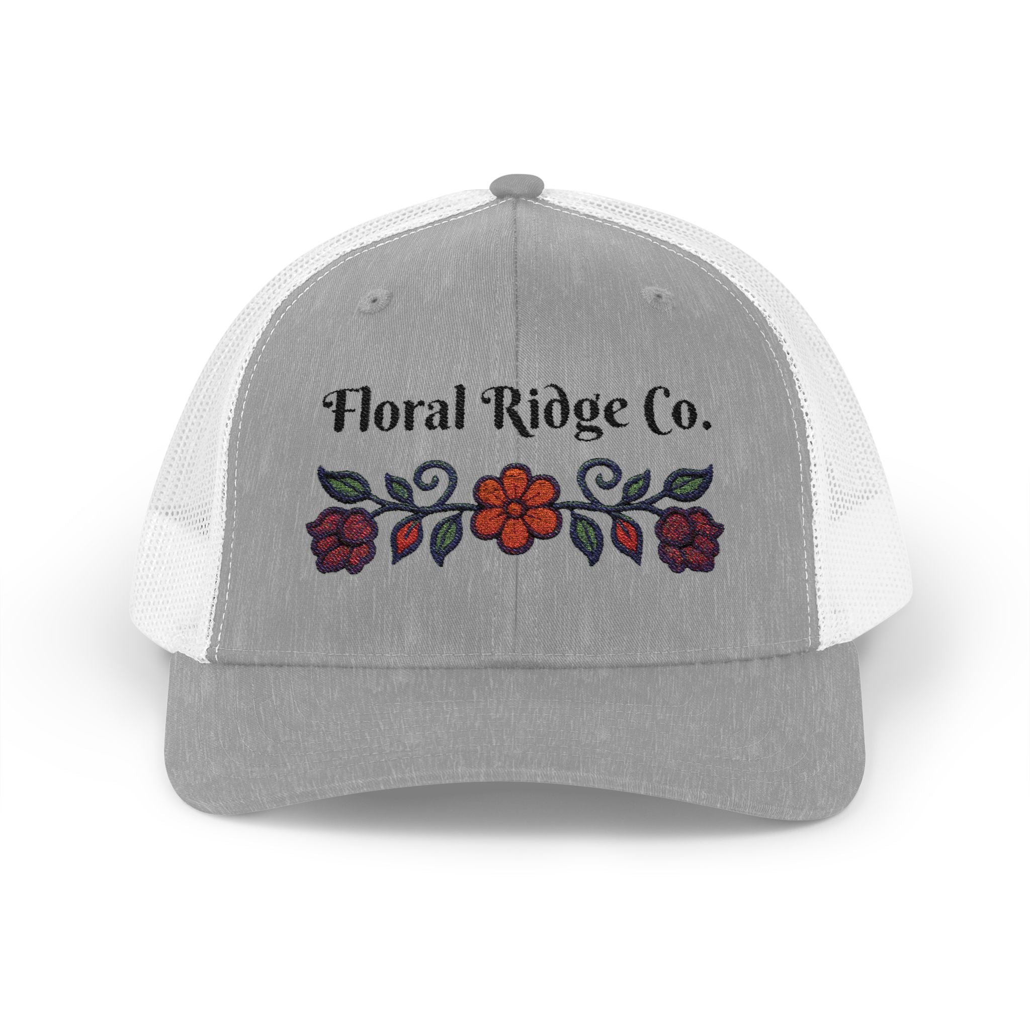 Floral Ridge Rustic Cap | Western Trucker Hat with Ojibwe Detailing