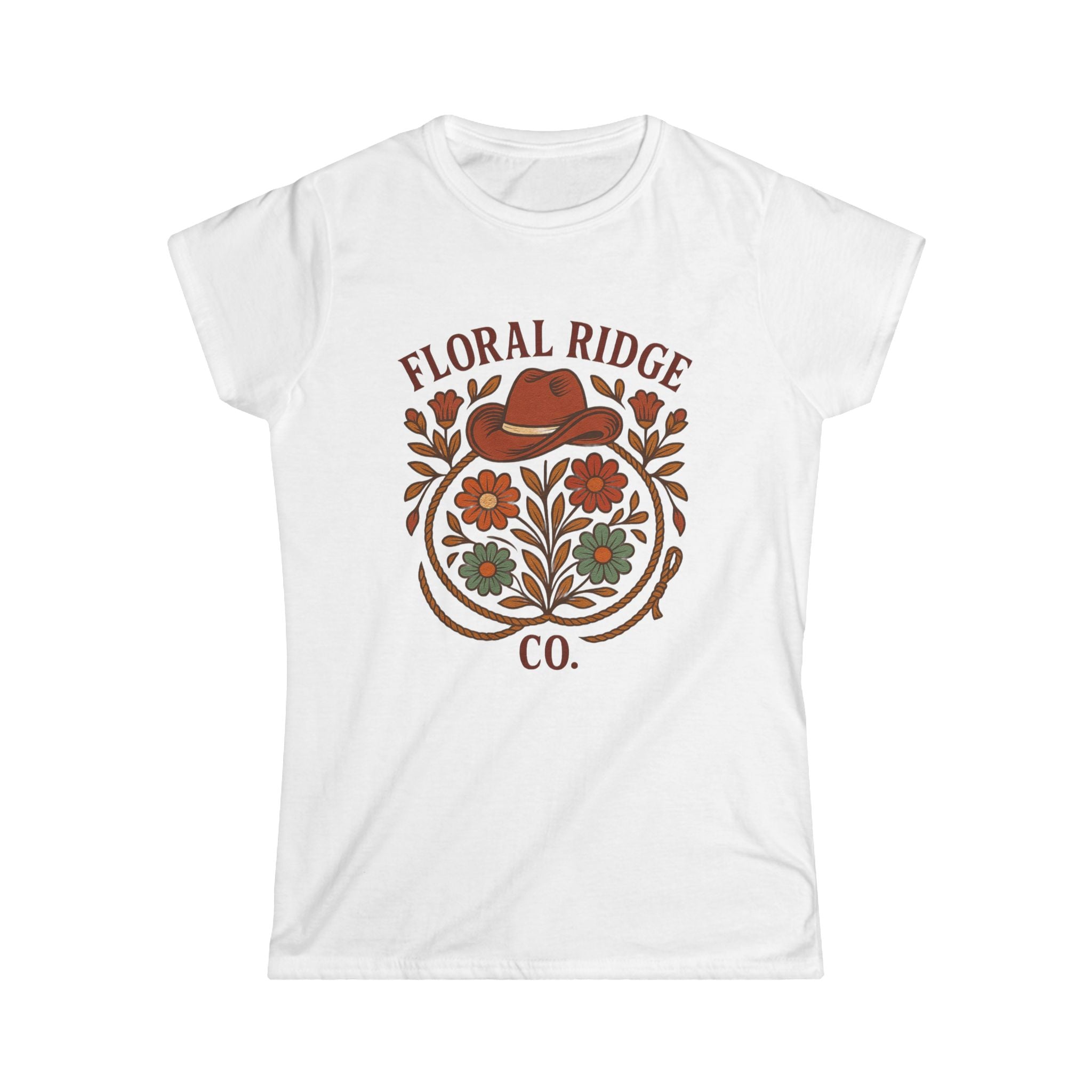 Floral Ridge Boyfriend Tee | Rustic Western Everyday Tee