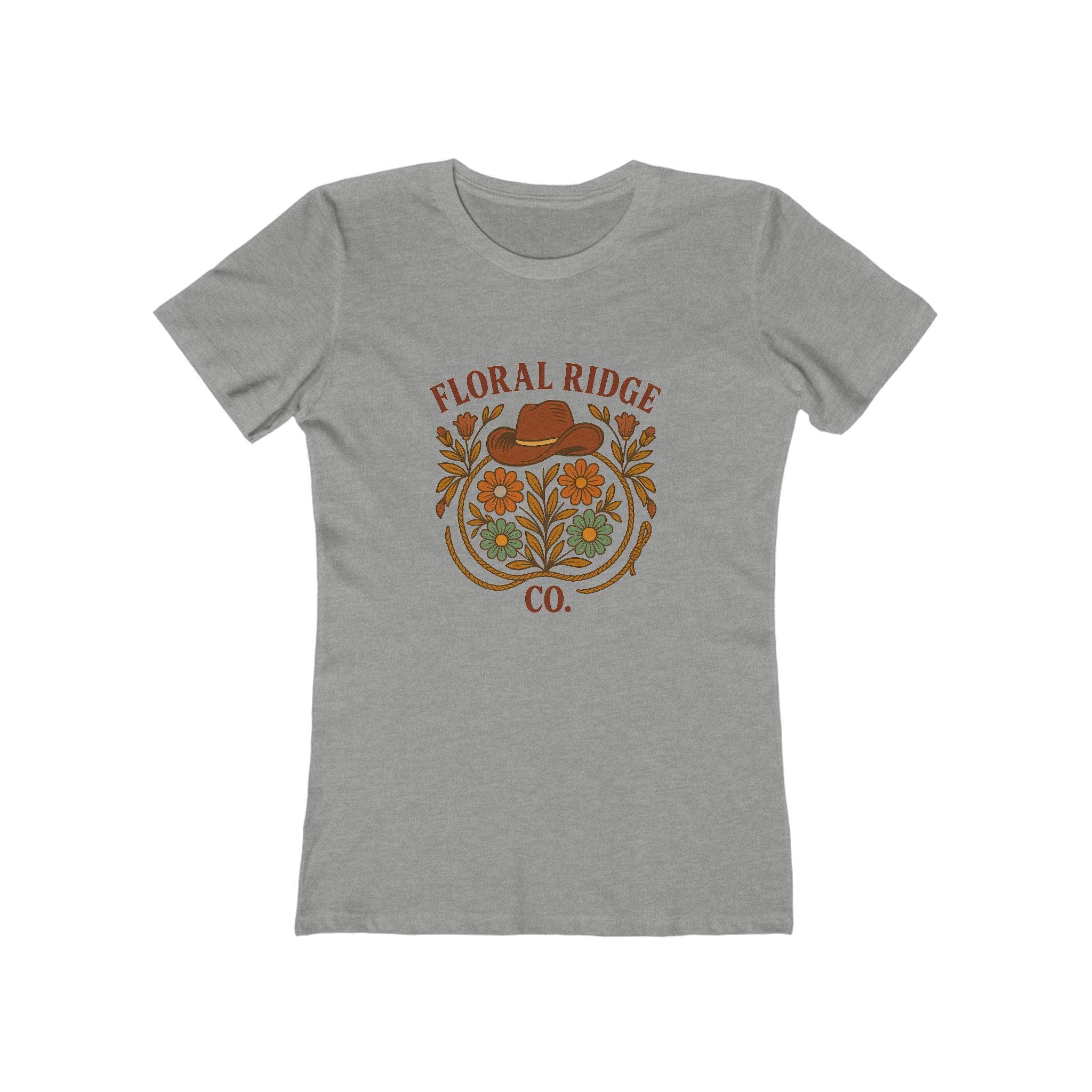 Floral Ridge Boyfriend Tee | Rustic Western Everyday Tee